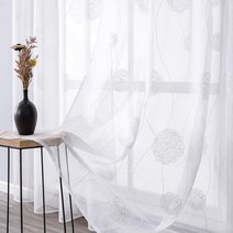 러빙랩 버드네스 거실커튼 긴창 자수 커튼 아일렛형 2개1세트