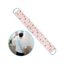 해피코튼 국산 인견 롱때타올 등밀이 목욕 때타올 롱 때수건, 1개, 알파카 핑크