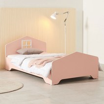 슈에뜨 1층 어린이 침대+레토렙 매트, 살몬핑크