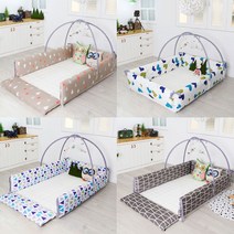 톤즈 [톤즈매트] 톤즈 퀼팅 변신 범퍼침대, 01_페브릭 특대형 범퍼침대/로이나