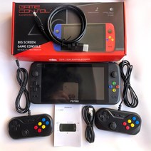 휴대용 레트로 HD 게임기 PC 클라우드 비디오 고전게임 콘솔 Ps7000 2 게임 패드가, 04 with 2pcs contro, 02 64GB