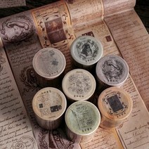 바보사랑 레더스 빈티지 다꾸 티켓 꽃 중세 유럽 마스킹테이프.레더스, 07.티켓RT07