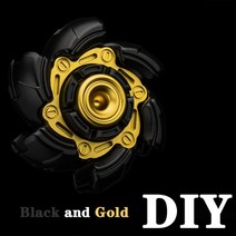 피젯스피너 피젯토이 GoBiggeR-오리지널 필버그 피젯 확산 지르코늄 광택 EDC 비틀 핑거 스피너 스트레스, 16 Alloy black gold