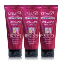 애경 케라시스 케라마이드 열손상 클리닉 헤어 트리트먼트 200mlx3ea 헤어팩 수분충전 윤기케어 건조모발, 케라시스 케라마이드 열손상 클