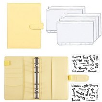 다이어리 돈 예산 플래너 바인더 지퍼 봉투 현금 A6 노트북 정리함, [24] Yellow