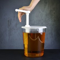 상업용 공병 소스통 펌프 음식점 주방용 카페 시럽통 디스펜서 대용량 배럴 4L 6L