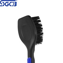 SGCB 자동차 타이어 브러시 강모 및 PBT 인체공학적 그립 핸들 자동차 디테일링 오토바이 청소용 세척 도구, 1개