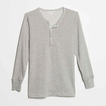 메르츠비슈바넨 206 HENLEY 헨리넥 프리미엄 오가닉 긴팔 셔츠 GREY MEL 티셔츠