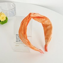 여자 트렌드큐트 와이드 장식 코디 락묶는 헤어밴드, 기본