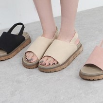 디아슈즈 여성 기본 라인 발등 통굽 슬링백 슬리퍼