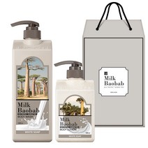 밀크바오밥 바디 2종 선물 세트 화이트솝, 1세트