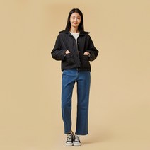 [JAJU/자주] 여 니트 카라 라이트 다운필 점퍼_블랙