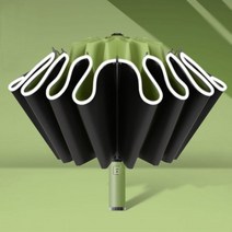 패션 여성 남성 우산 태양 비 보호 거꾸로 역방향 방풍 접는 파라솔 핑크 자동차, green