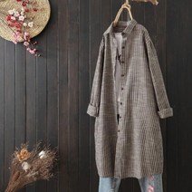 기타 로로비 여성 스트라이프 롱셔츠 여자 오버핏 LS0441