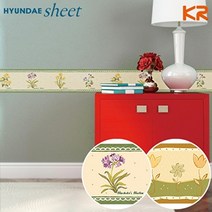 기타 바보사랑[케이알시트]꽃 화원 플라워 가든 점착 띠벽지 2종 5M 롤, 02HT20959새싹띠벽지