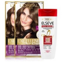 로레알파리 엑셀랑스 듀오크림 염모제 2p + TR5샴푸 170ml, 5 자연갈색, 1세트