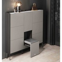 모던 신발서랍장 수납 장식장 인테리어, 0.6m 암석판 초박형 17cm(스툴 제외)