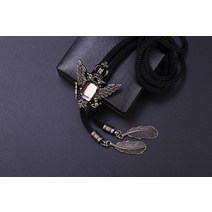 웨스턴 원석 루프타이 솔리드 캐주얼 복고 목걸이 심플 내추럴 정장 넥타이