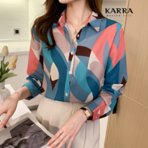 카라 KARRA 77까지 아트드로잉블라우스 KB2FBL005C