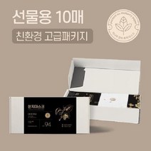 [도담] 숨쉬기 편한 한지마스크 10매 KF-94 방역용 대형 10매 선물용, 단품