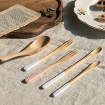 내츄럴 우드 커트러리 모음, 코코비노1인 수저세트 화이트