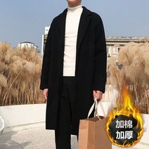 울100코트 2021 겨울 남성 두꺼운 모직 블랜드 롱 캐시미어 스노우 자켓 울 트렌치 코트 블랙/화이트 코튼 패딩 의류 M-5XL