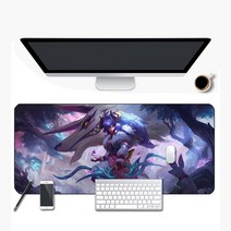 뉴타임즈 마우스 장패드 리그오브레전드 롤 LOL, 킨드레드 + 900x400mm + 2mm