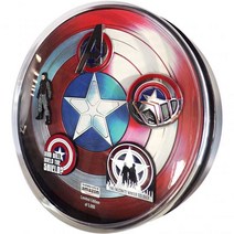 Marvel Studios: The Falcon and The Winter Soldier 금속 기반 및 에나멜 5 옷깃 핀 세트 16cm 공식 라이선스 원형 창 상자 포함. (아