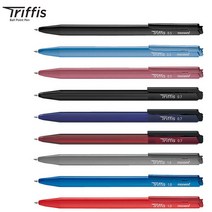 (모나미) 트리피스 볼펜 0.5 0.7 1.0mm Triffis 노크식 삼각 볼펜 (12자루x1타), 0.5mm 블루(12자루), 1개