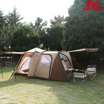 콜핑 아울렛 베스트상품 세일!!! 전실 공간이 넓어 공간 활용도 높은 자동 프레임으로 간편한 설치 6인용 캠핑 텐트 pt 이월, 베이지