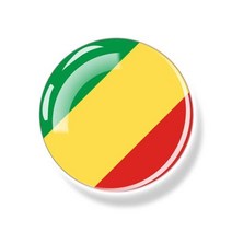 국가 국기 에티오피아 에리트레아 소말리아 지부티 케냐 탄자니아 우간다 르완다 부룬디 세이셸 30mm 유리 냉장고 자석 장식, Congo