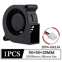 Gdstime 50mm 브러시리스 DC 원심 터빈 송풍기 팬 5020 12V 3D 프린터 쿨러 5CM x 20mm 터보 블로어 냉각, 1개