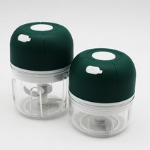 전동 미니 다지기 마늘 야채 으깨기 휴대용 캠핑용 야외용, 100ml, 그린