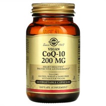 Solgar 솔가 Co Q10 코엔자임큐텐 효능 200mg (유비퀴논) (60캡슐), 60캡슐, 1개