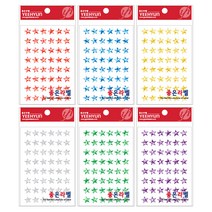 홀로그램별스티커6005금색 13-13mm