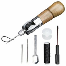 1 pc 전문 재봉 송곳 바늘 도구 키트 스피디 스티처 DIY 가죽 공예 수리 도구, 1Set