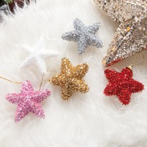 펀별 8cm(2개입) 크리스마스 장식 트리 소품 TROMCG, 화이트