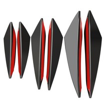 보호 방어 6pcs 자동차 앞 범퍼 립 장식 디퓨저 현대 악센트 Elantra 소나타 Santafe Veloster 창세기 Azer, 01 Black 6pcs, 6개