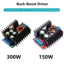 전압안정장치xl4016 dc dc 9a 300w 150w 부스트 컨버터 스텝 다운 벅 컨버터 5-40v 1.2-35v 전원 모듈 led 드라이버, 1개