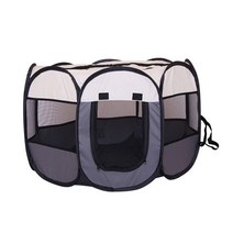 대형 강아지집 애견 하우스 휴대용 야외 개집 울타리 애완 동물 텐트 작은 개를위한 집, 회색, 73x73x43cm
