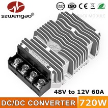 DC 컨버터 모듈 차량용 변환 통신 가변 전압 소형 36V 48 V ~ 12V 50A 60A DC 스텝다운 전압 벅 컨버터 레, 01 30-60V_01 12V 50A