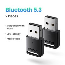 데스크탑 블루투스 동글 동글이 둥글이 티비 연결 동그리 UGREEN 2 in 1 USB, 02 Bluetooth 5.3