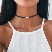 고딕 스타일 블랙 로프 의 목 체인 초커 목걸이 골드 컬러 비즈 고스 쥬얼리 소녀를위한 kpop Chocker, gold