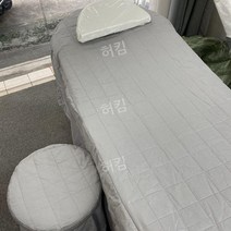 마사지침대 미용 침대 속눈썹 폴딩 접이식 반영구 피부 관리 한의원 평베드 문신, C. 세트(화이트 침대+그레이 침대보)