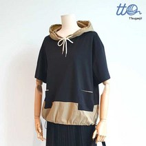 TT뜨개질 TT뜨개질 배색후트 티 T23WTS40AX