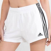 아디다스 여성 반바지 우븐 트레이닝팬츠 여름 통기성 좋은 쇼츠팬츠 얇은 밴딩 러닝 헬스 워킹 운동복 하의 우먼스 쇼츠 흰색