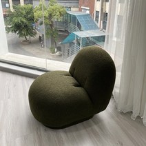 구비 소파 파샤 체어 구름 회전소파 Cloud 양털 의자 스툴 1인용 쇼파 인테리어 이쁜 의자, G.램 플리스 - 아미 그린