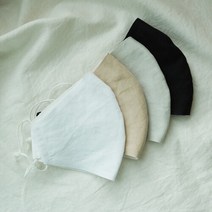 여름용 린넨 면 얇은 마스크 4color [숨쉬기편한 여름 시원한 빨아쓰는 아사 천마스크], 베이지, 1개