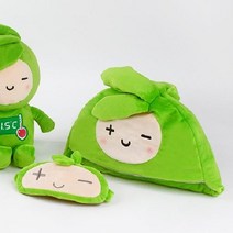 후드 캐릭터 학생담요 여름무릎담요 귀염 미니담요 그린