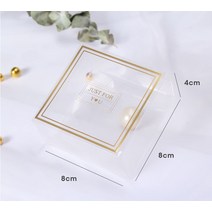 포장 케이스 PVC 희사탕 과자 우사탕 포장 박스 투명 스노우 칩 선물 상자 사탕 봉지 예쁜 제작가능, 01 투명사각 케이스（8*8*4cm）